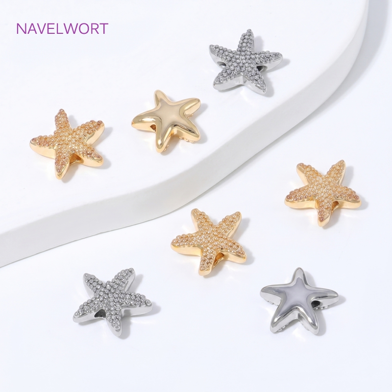 Art Craft Making - 18K Gold Plated Starfish Spacer Beads