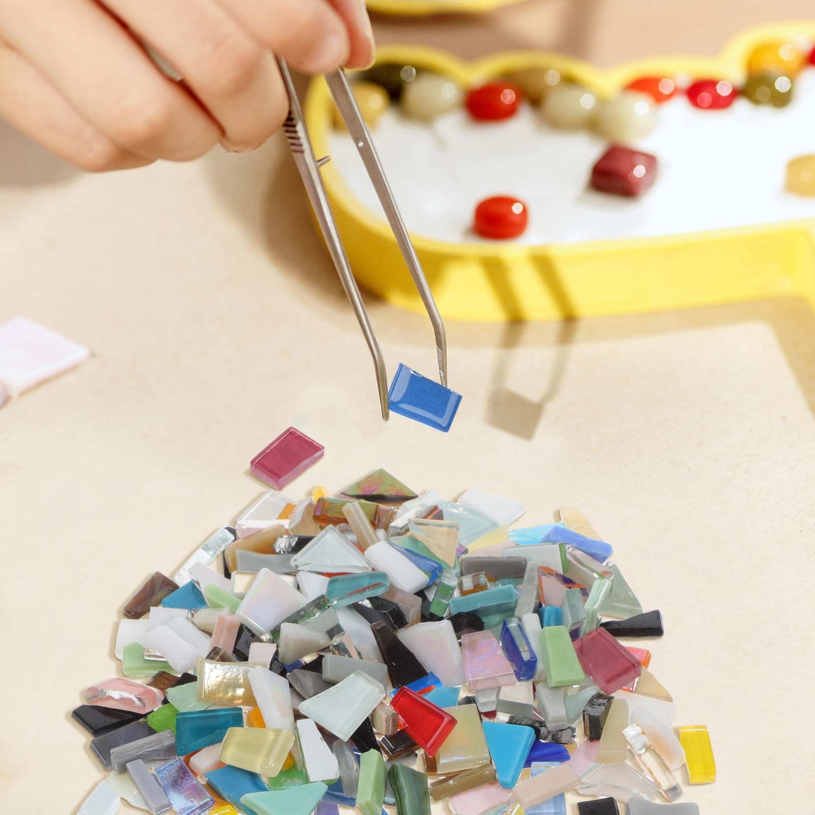 Mosaic Tile Supply - 250G Glass Mosaic Pieces Irregular DIY
