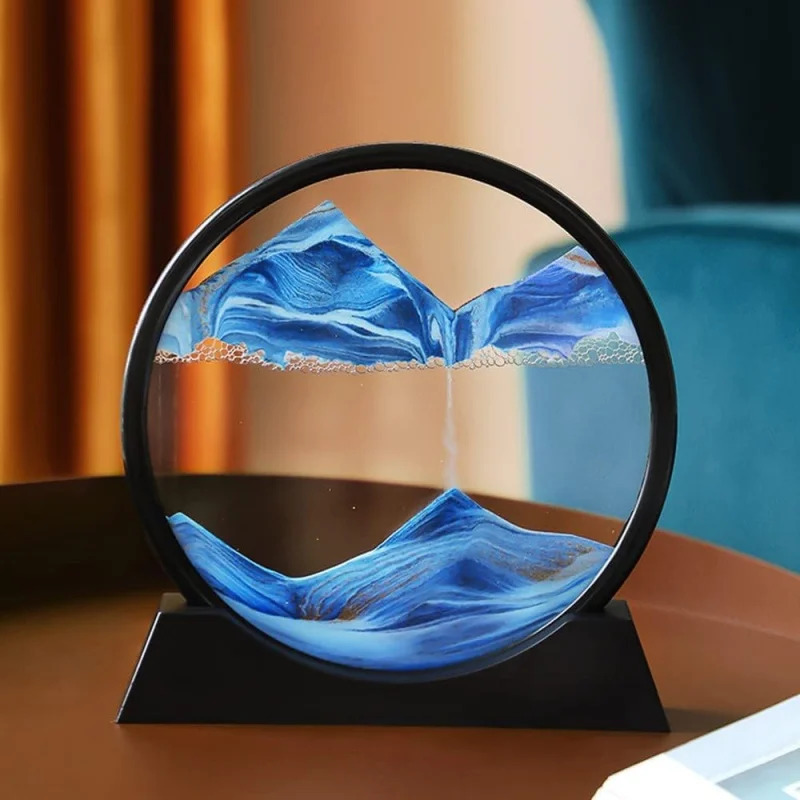 Art Craft Mirror - 3D Hourglass Quicksand Moving Sand Art
