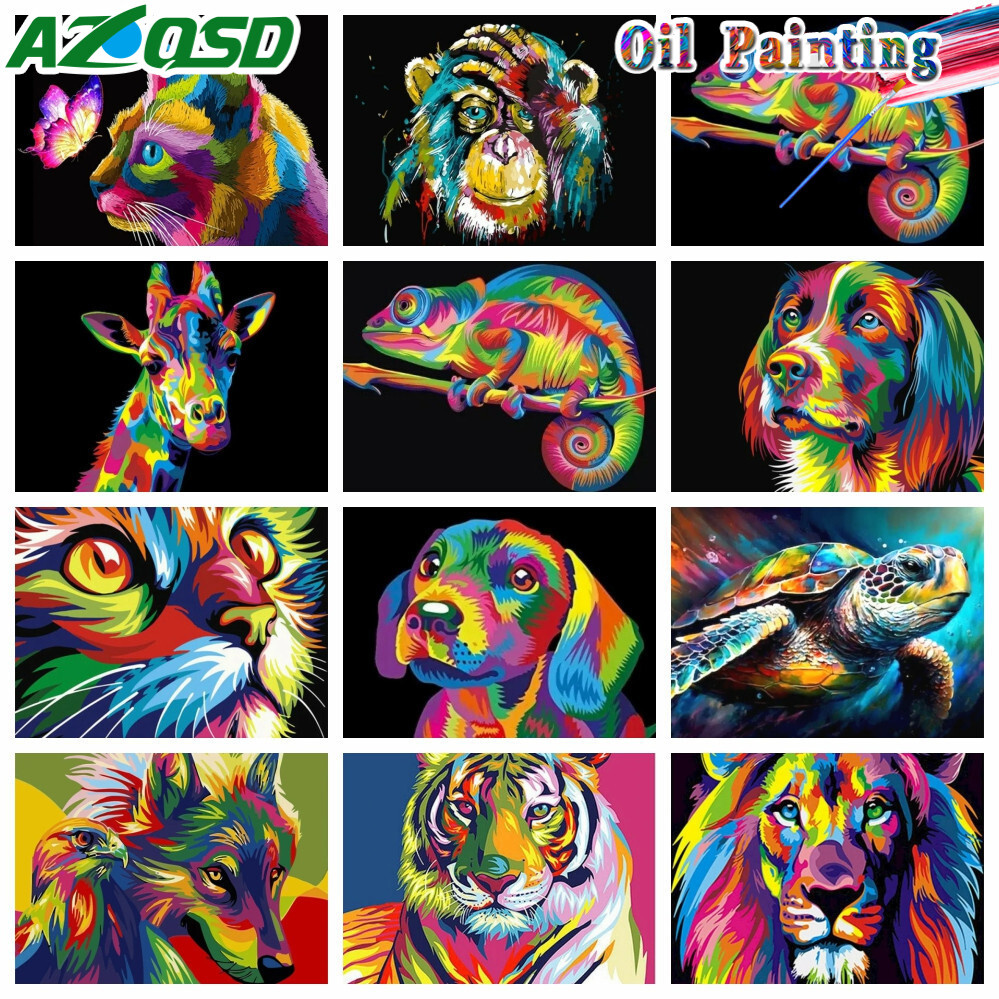 Art Craft Lion - AZQSD Adult Paint By Numbers Animal