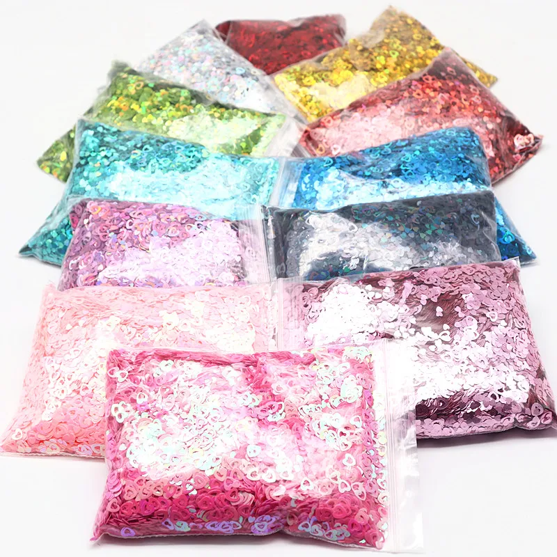 Art Craft Mirror - 50g Holographic Heart-shaped Mermaid Nail Sequins