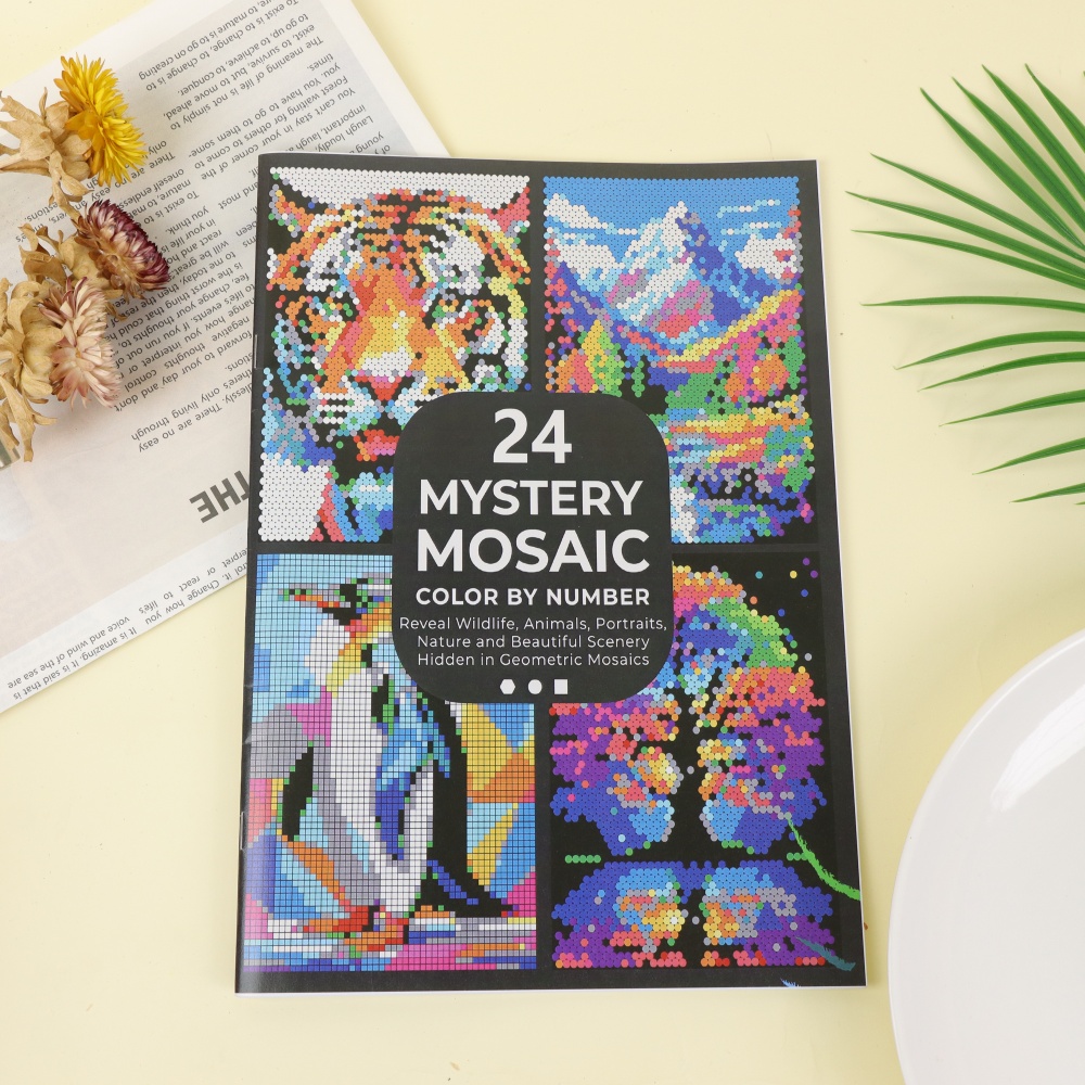 Art Craft Books - 24 Patterns Mystery Mosaic Color by