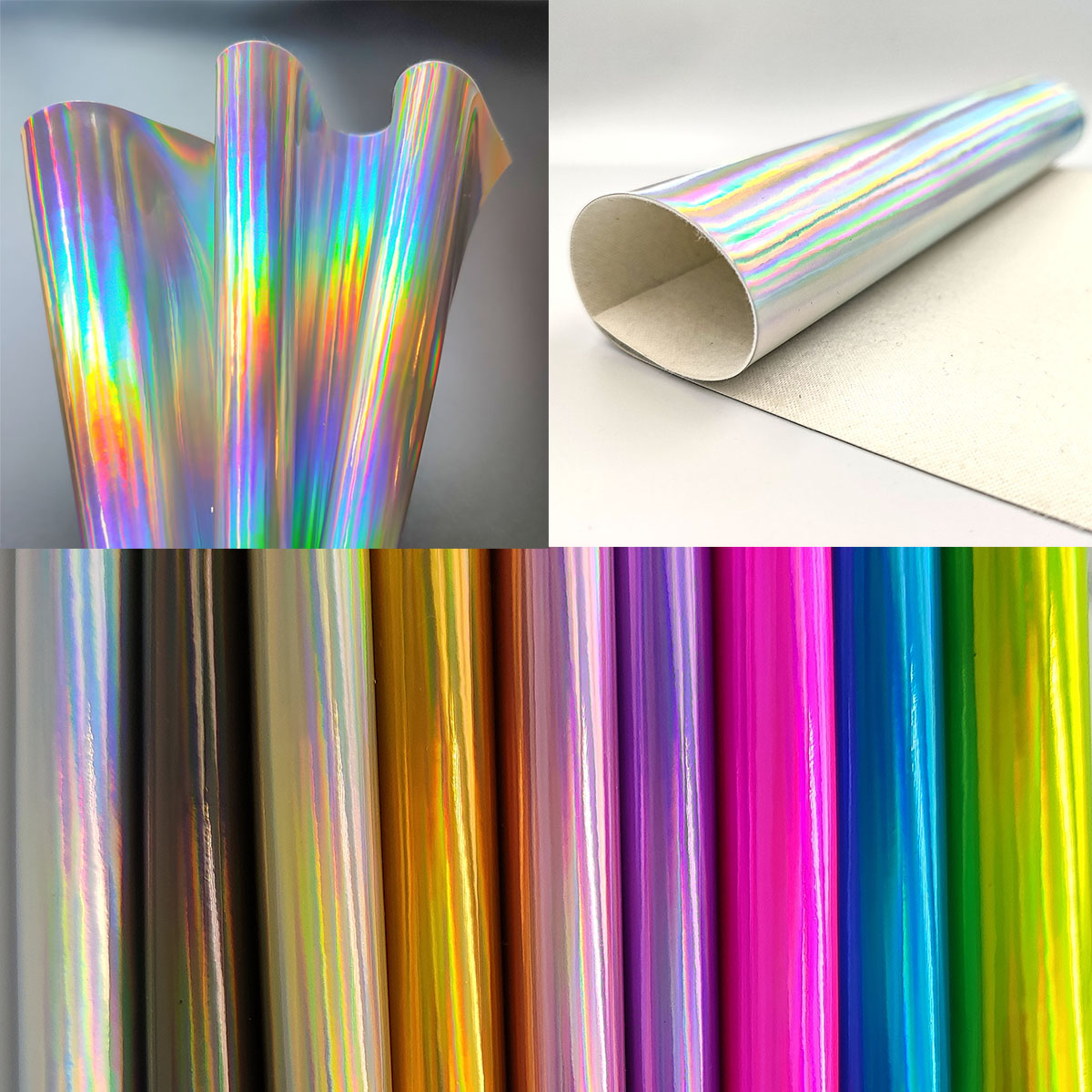 Art Craft Mirror - Hologram Iridescent Rainbow Mirrored Faux PU