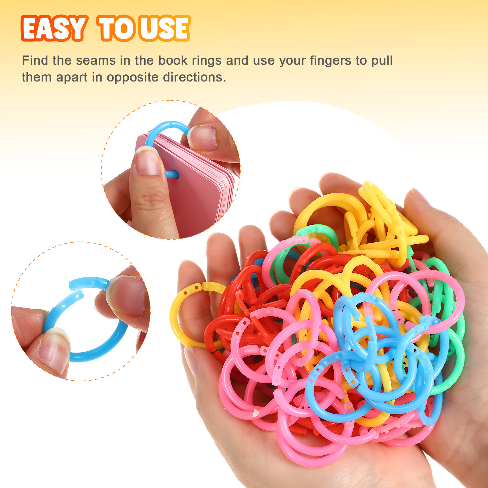 120Pcs Binding Rings Plastic B - Art Craft Books recensie en prijs
