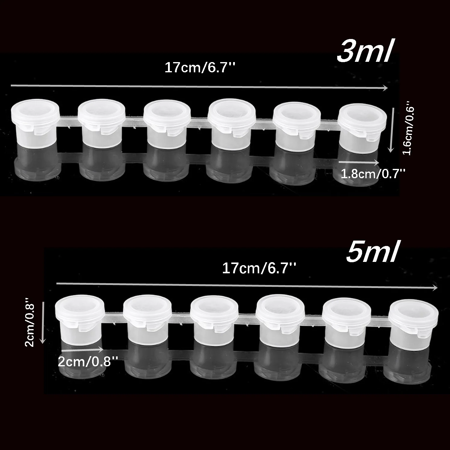 10Strips Empty Paint Pot 3ml 5 - Art And Craft With Paint recensie en prijs