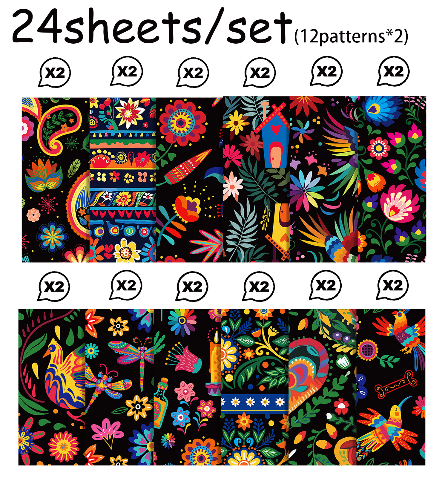 24pcs Mexican Scrapbook Paper  - Art Craft With Paper recensie en prijs