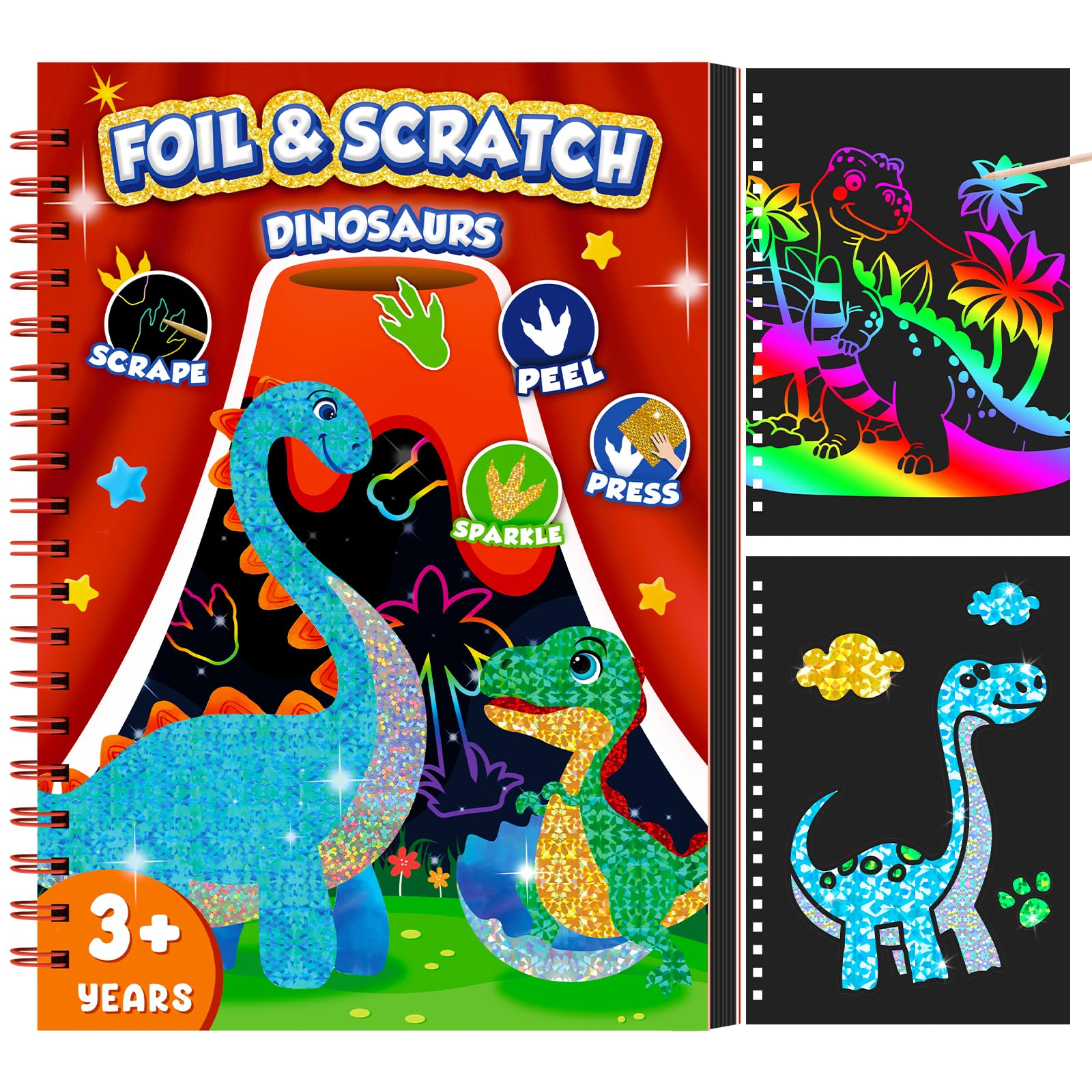 Dinosaur Scratch Art Book for  - Art Craft Books recensie en prijs