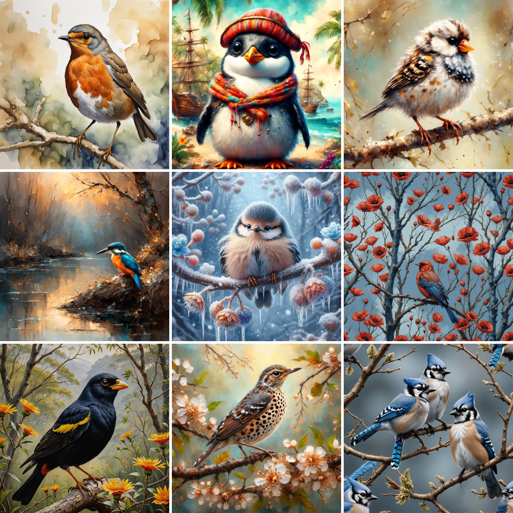 Bird Penguin Kingfisher Paint  - Art Craft Idea recensie en prijs