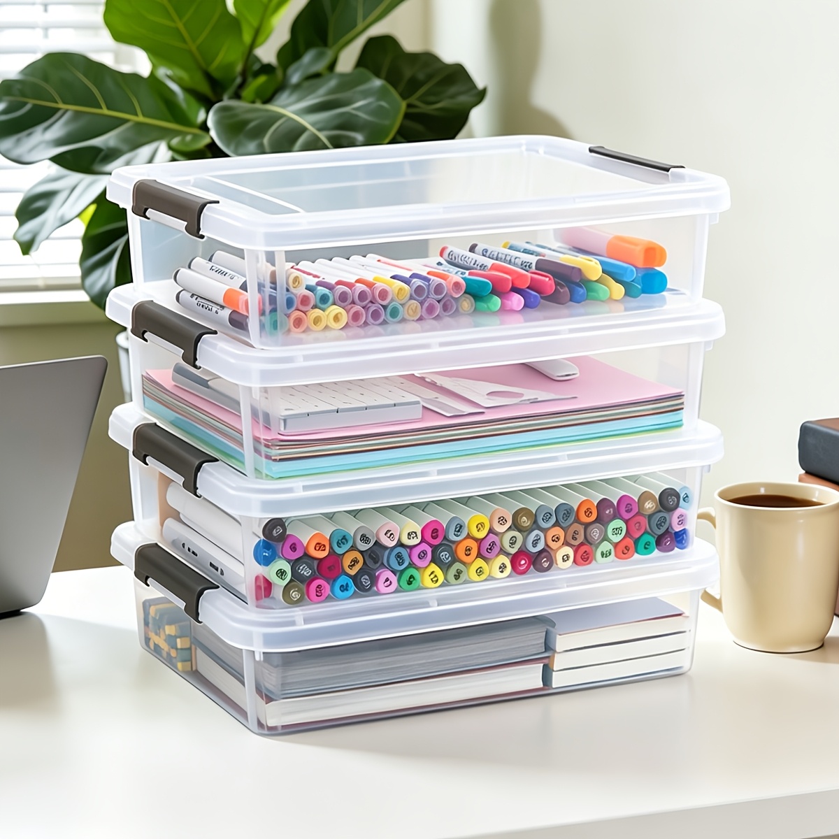 5pcs Clear Plastic Storage Box - Art Craft Game recensie en prijs