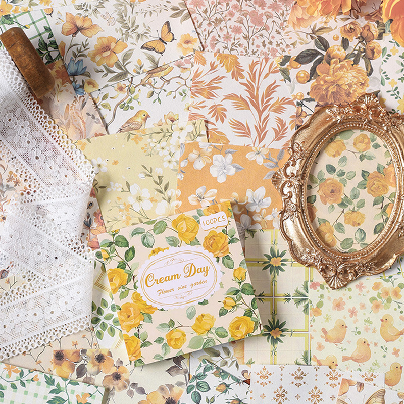 100 pieces of floral material  - Art Craft Books recensie en prijs