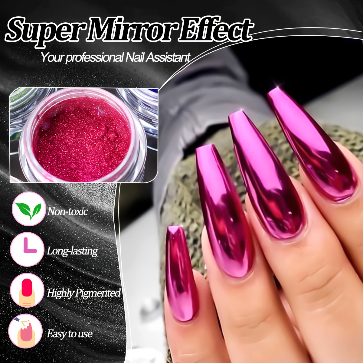 12 Color Chrome Nail Powder Se - Art Craft Mirror recensie en prijs