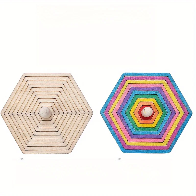 16pcs Wooden Spinning Top Craf - Art Craft Idea recensie en prijs