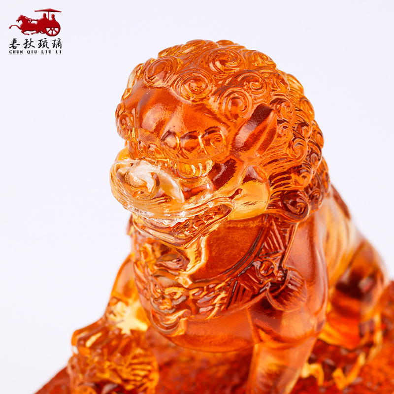Coloured glaze lion seal ornam - Art Craft Lion recensie en prijs