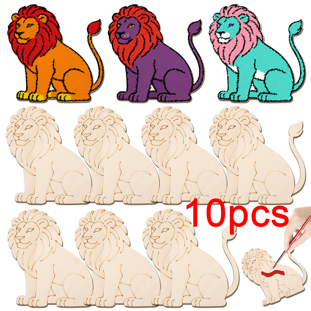 10pcs/set Unfinished Wood Lion - Art Craft Lion recensie en prijs