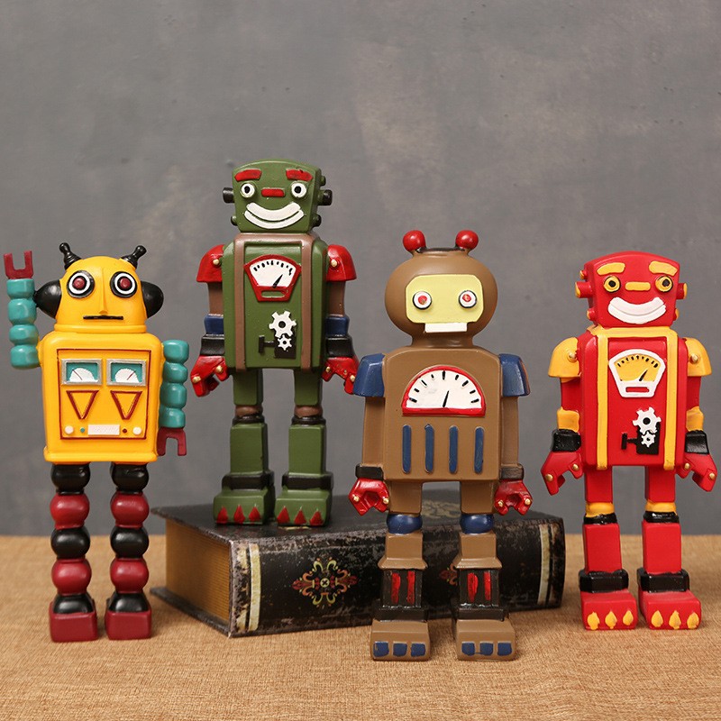 Cartoon Robot Statue Ornaments - Art Craft Robot recensie en prijs