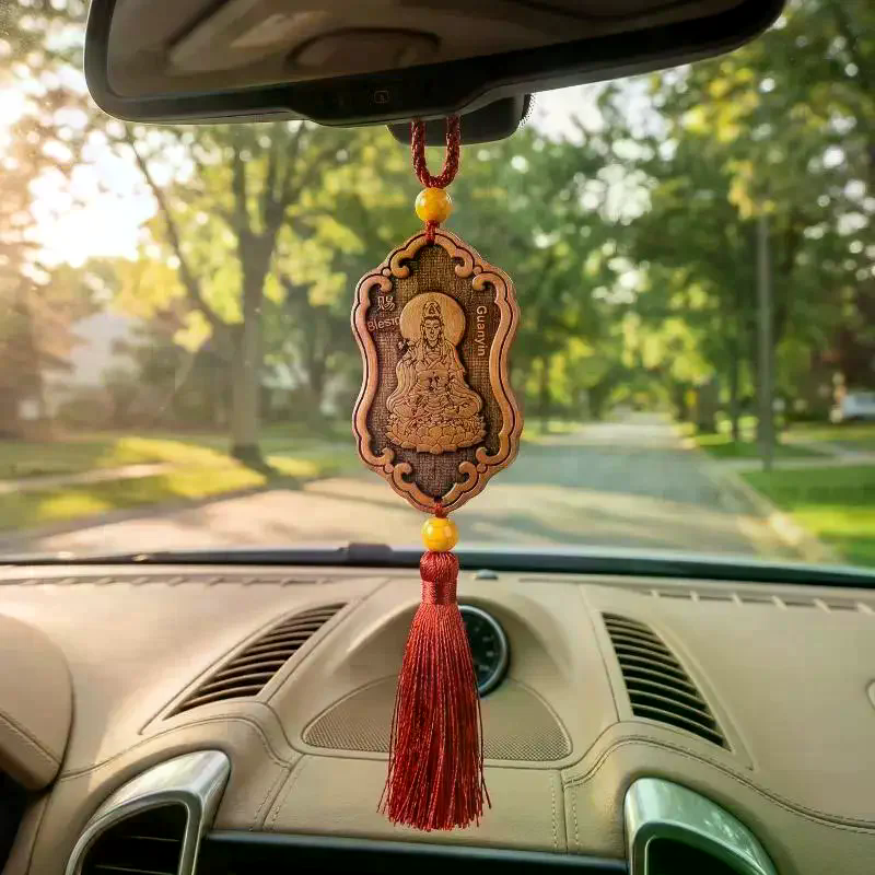 Wooden Carved Guanyin Ornament - Art Craft Mirror recensie en prijs