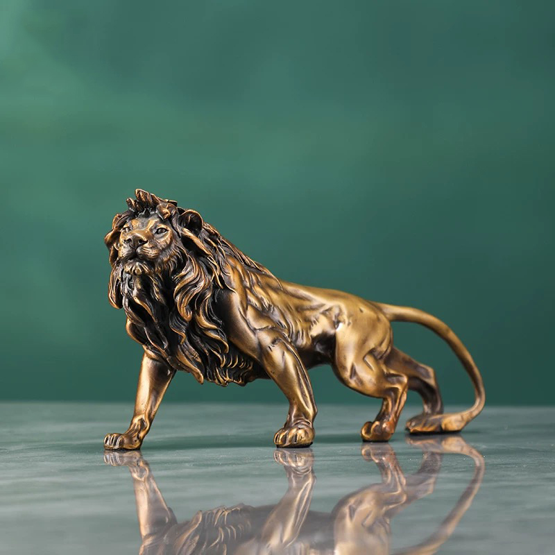 Copper Lion Sculpture Ornament - Art Craft Lion recensie en prijs