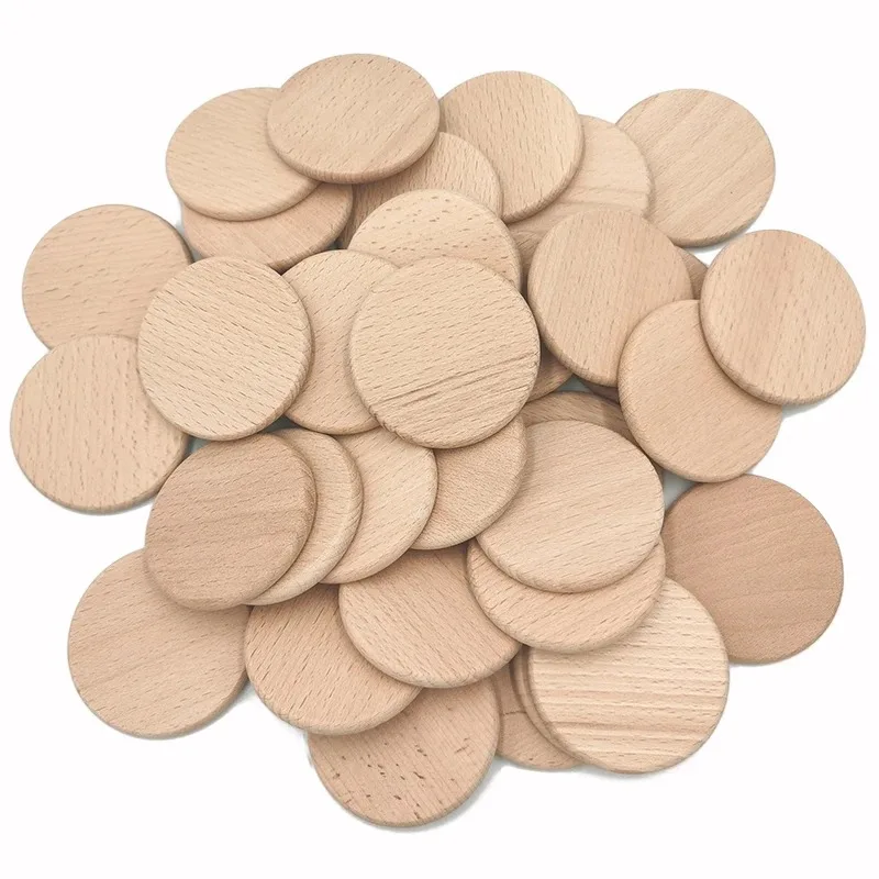 50PCS Round Unfinished Wood Cu - Art Craft Game recensie en prijs