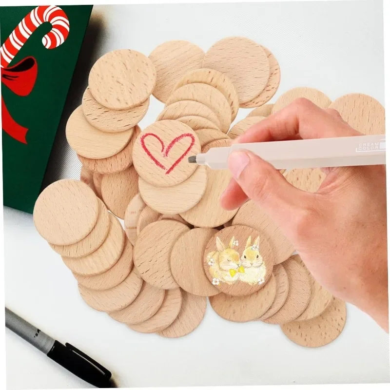 50PCS Round Unfinished Wood Cu - Art Craft Game recensie en prijs