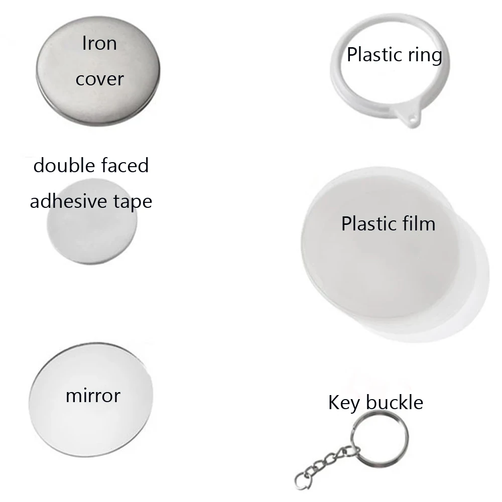 New 100PCS Key Ring Mirror Bla - Art Craft Mirror recensie en prijs