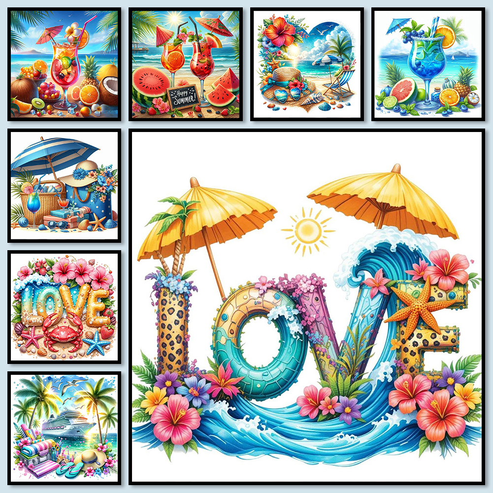 Summer Beach Full DIY 5D Round - Art Craft Idea recensie en prijs