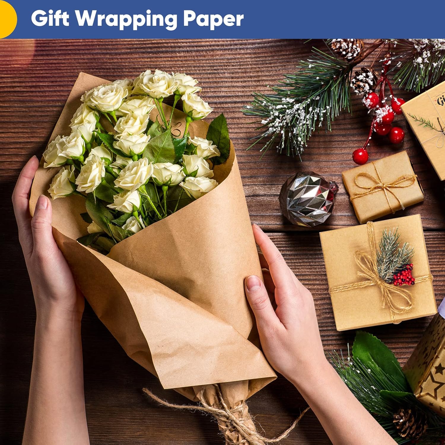 Vanhench Brown Wrapping Paper  - Art Craft With Paper recensie en prijs