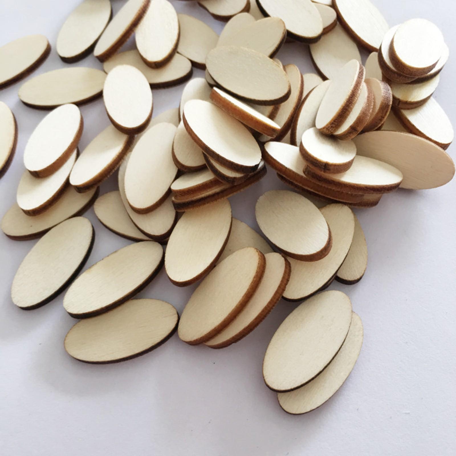100Pcs Natural Oval Shapes Woo - Art Craft Game recensie en prijs