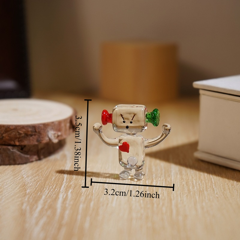 Cute Face Robot Handcrafted Gl - Art Craft Robot recensie en prijs
